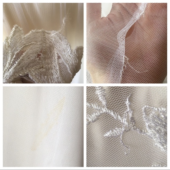 Vintage Wedding Dress | Lace Appliqué Embroidery - Picture 7 of 8